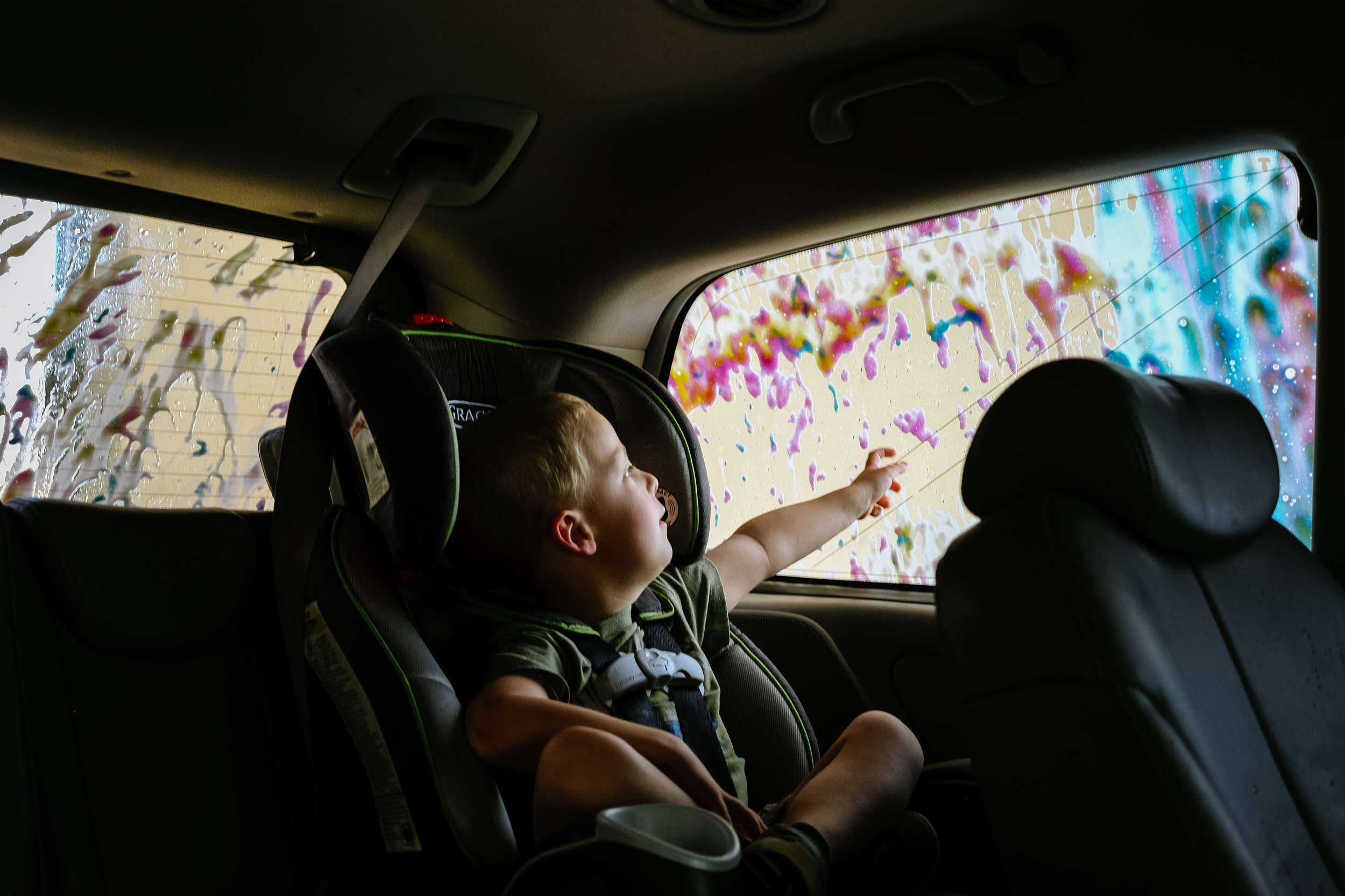 Whenever we go to the car wash during this part I yell "unicorn pee"; the boys think it's hilarious. I know it won't be funny forever so I wanted to capture it.