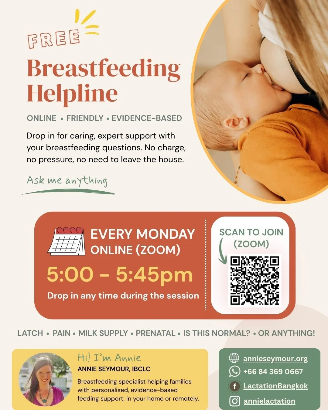 Free breastfeeding helpline