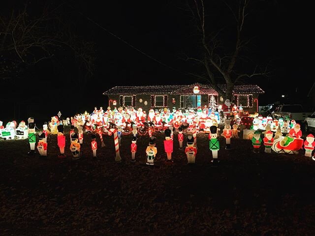 It&rsquo;s beginning to look a lot like Christmas 🎄!!! These neighbors win for best yard display ever!!!! #christmas #yard #holidays #christmaslights