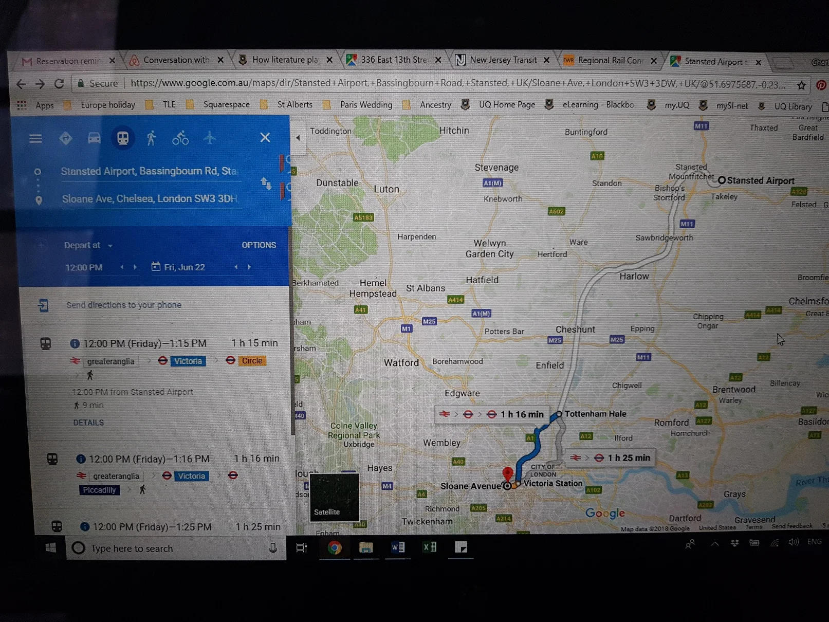 This travel plan is completely clear and contains all detail necessary to make it door to door.