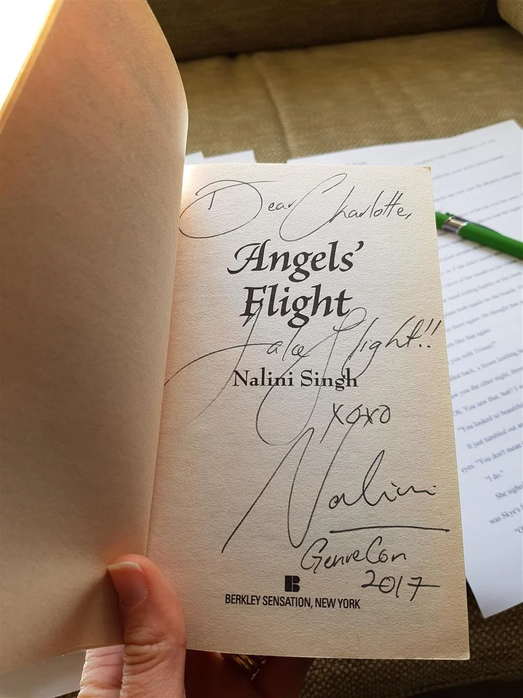I got it signed at GenreCon in 2017 … which reminds me that GenreCon 2019 is coming soon.