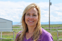Katie Gillis at her new Kuna, ID horse property. Photo by Alayne Blickle, 2015