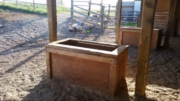 Other ways to help horses stay calm and healthy in their confinement areas include various types of feeding bins that hold enough hay to mimic a more continuous grazing environment.