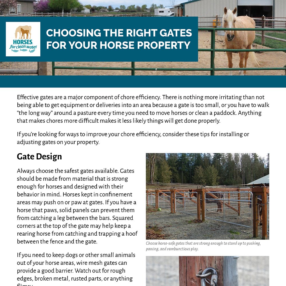 Choosing the Right Gates for Your Horse Property — Horses for Clean Water
