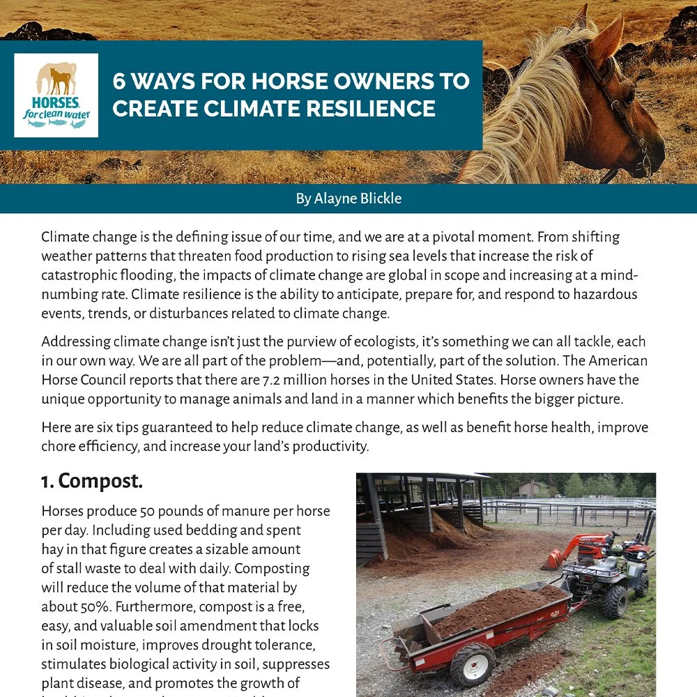 6 Ways for Horse Owners to Create Climate Resilience (PDF) — Horses for