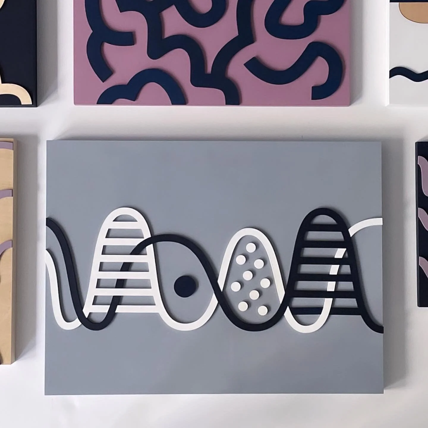 Two Reasonable Opinions (Maple and acrylic paint, 24x18)