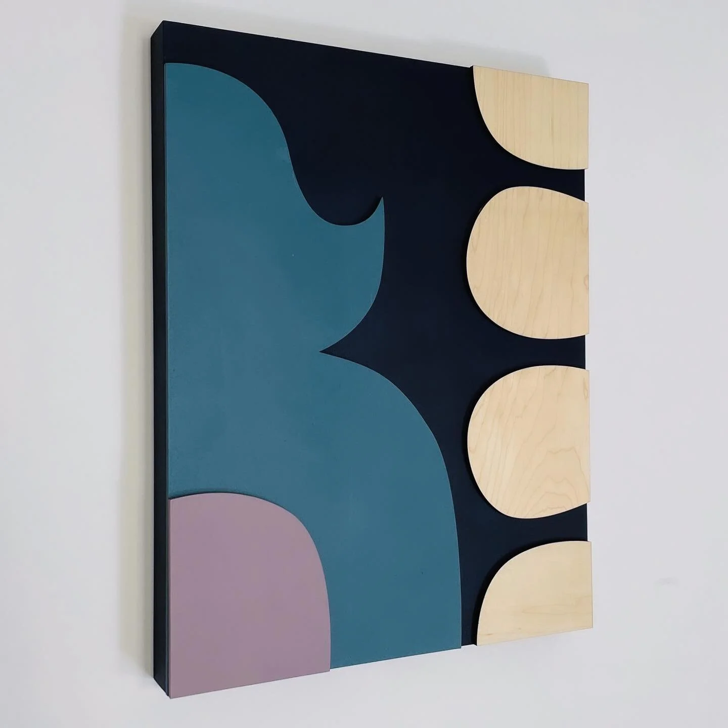 Closer (Maple and acrylic paint, 16x20)