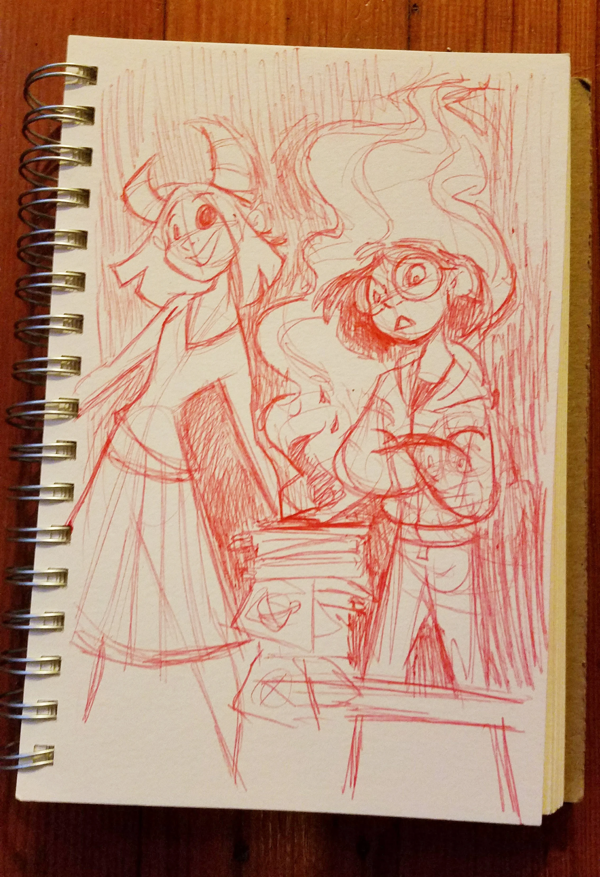 The talk also encouraged us to draw our own demons, here's mine -- EVIL Amber! Always tellin' me not to do stuff, post stuff or talk to people about animation...stop that!