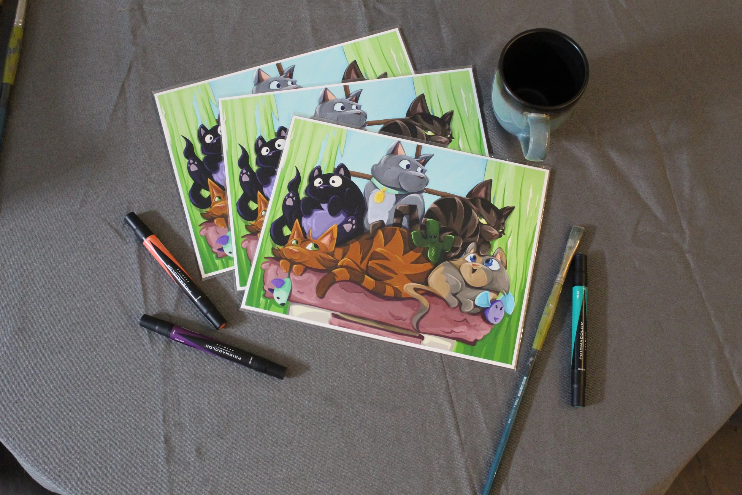 Cat Pile - Print