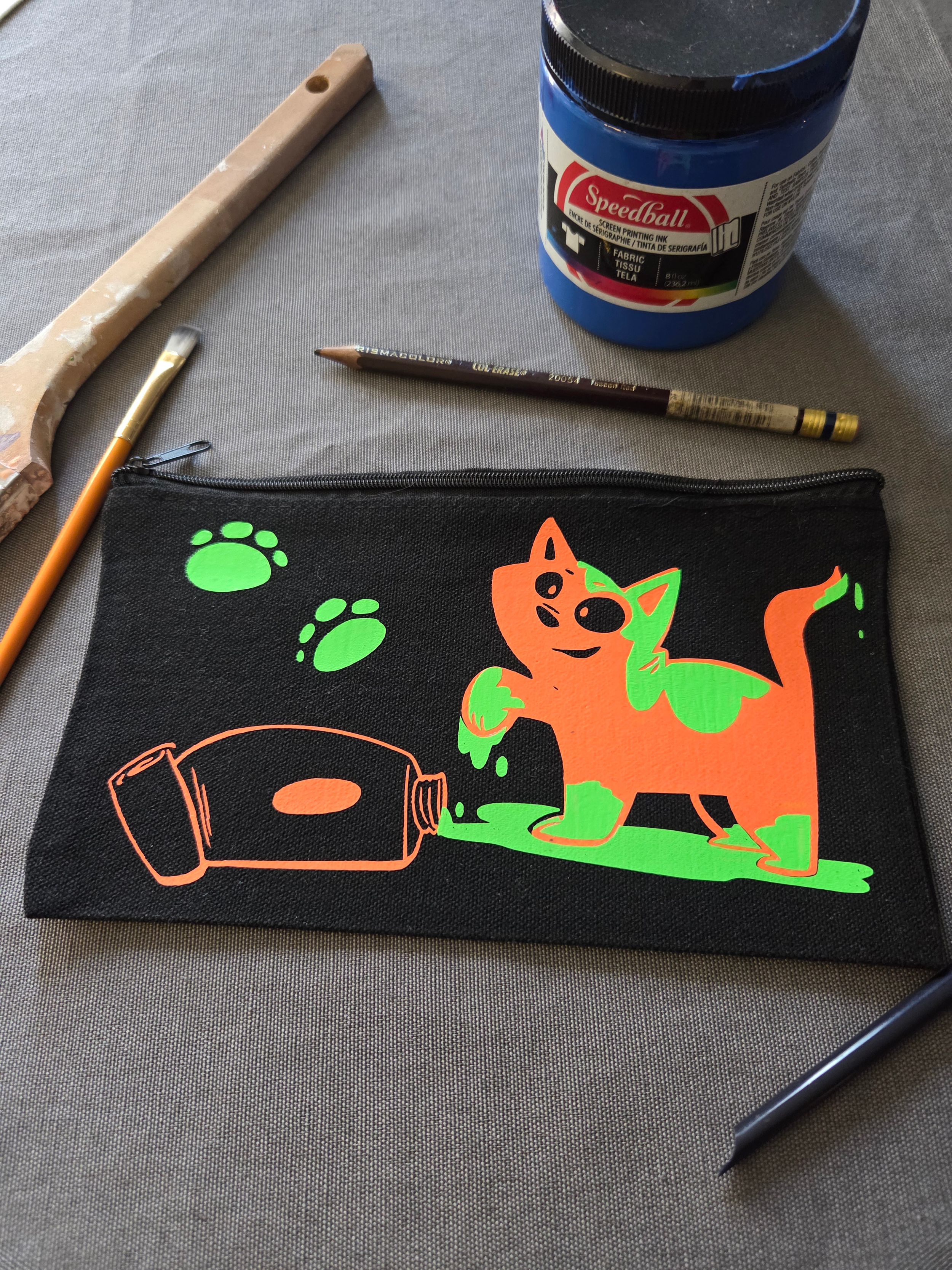 Pencil Pouch_cat_paint_orange-green-black.png
