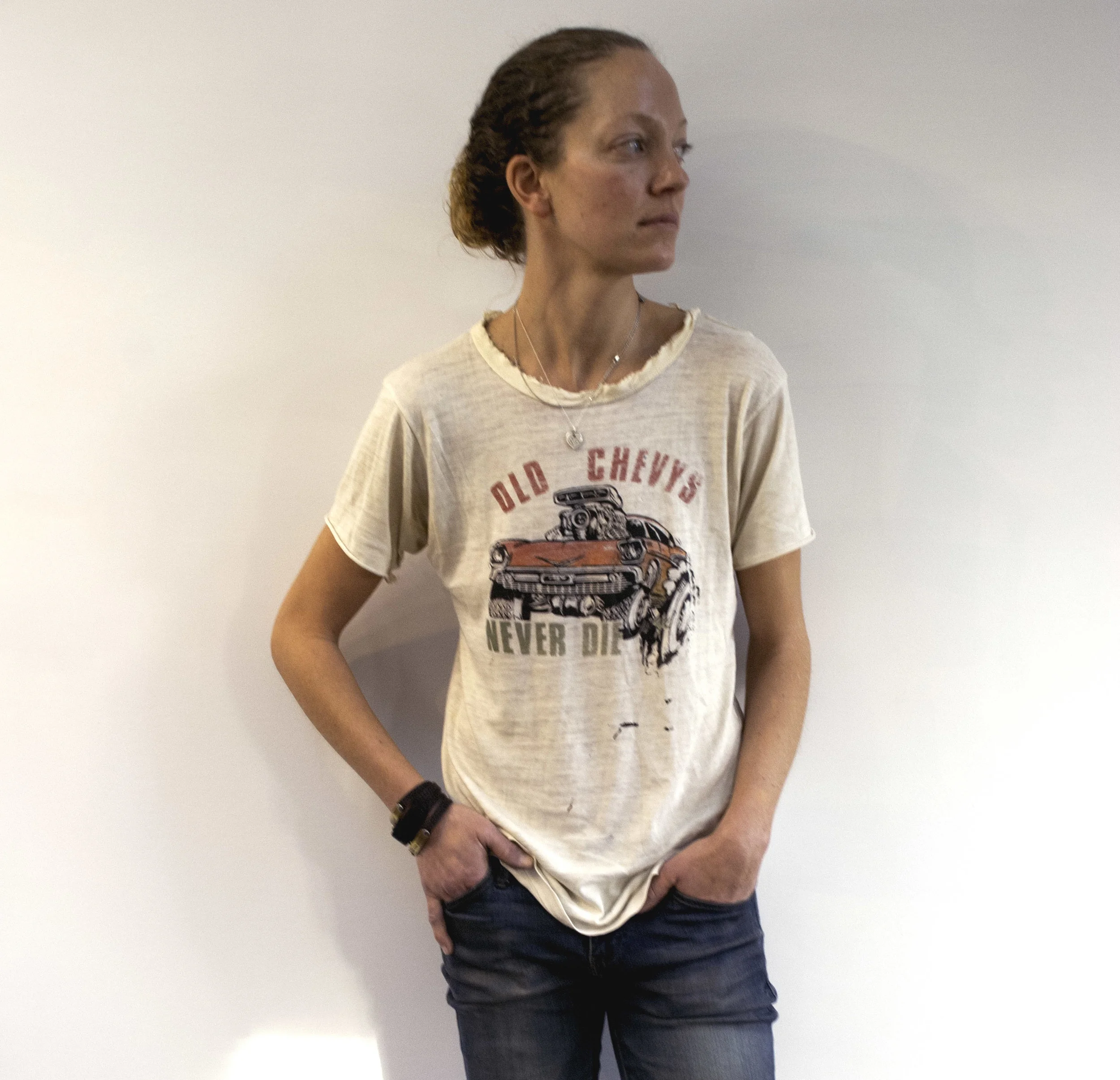 Laura in her favorite tee shirt
