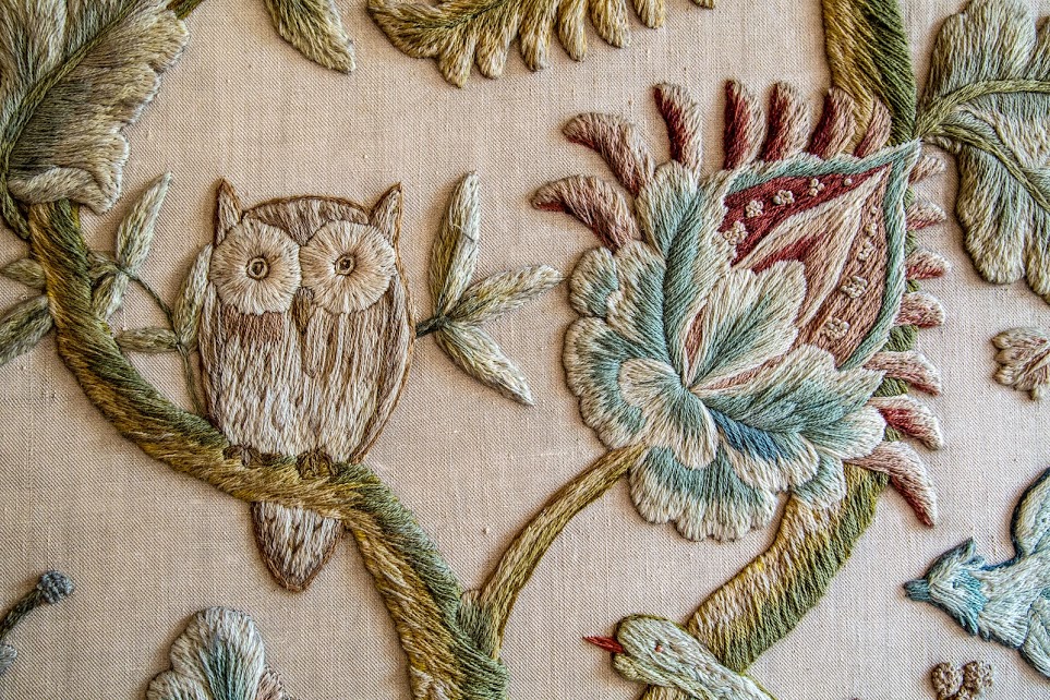 Embroidery at Girton owl.jpg