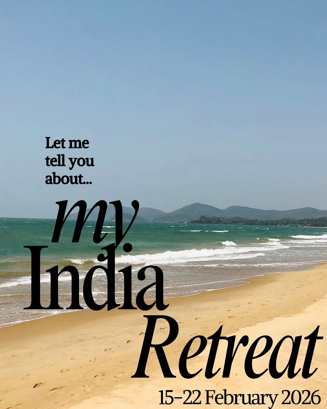 ✨GOA RETREAT 15-22 FEBRUARY 2026✨
Are you looking for your next adventure?
Do you love to spend time connecting with kindred spirits in a nourishing retreat environment? 
Love to feel the sand between your toes and the sun on your skin?
Perhaps,