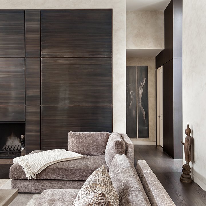 Builtin veneer furniture  Wall cladding interior Wood feature wall Interior  cladding