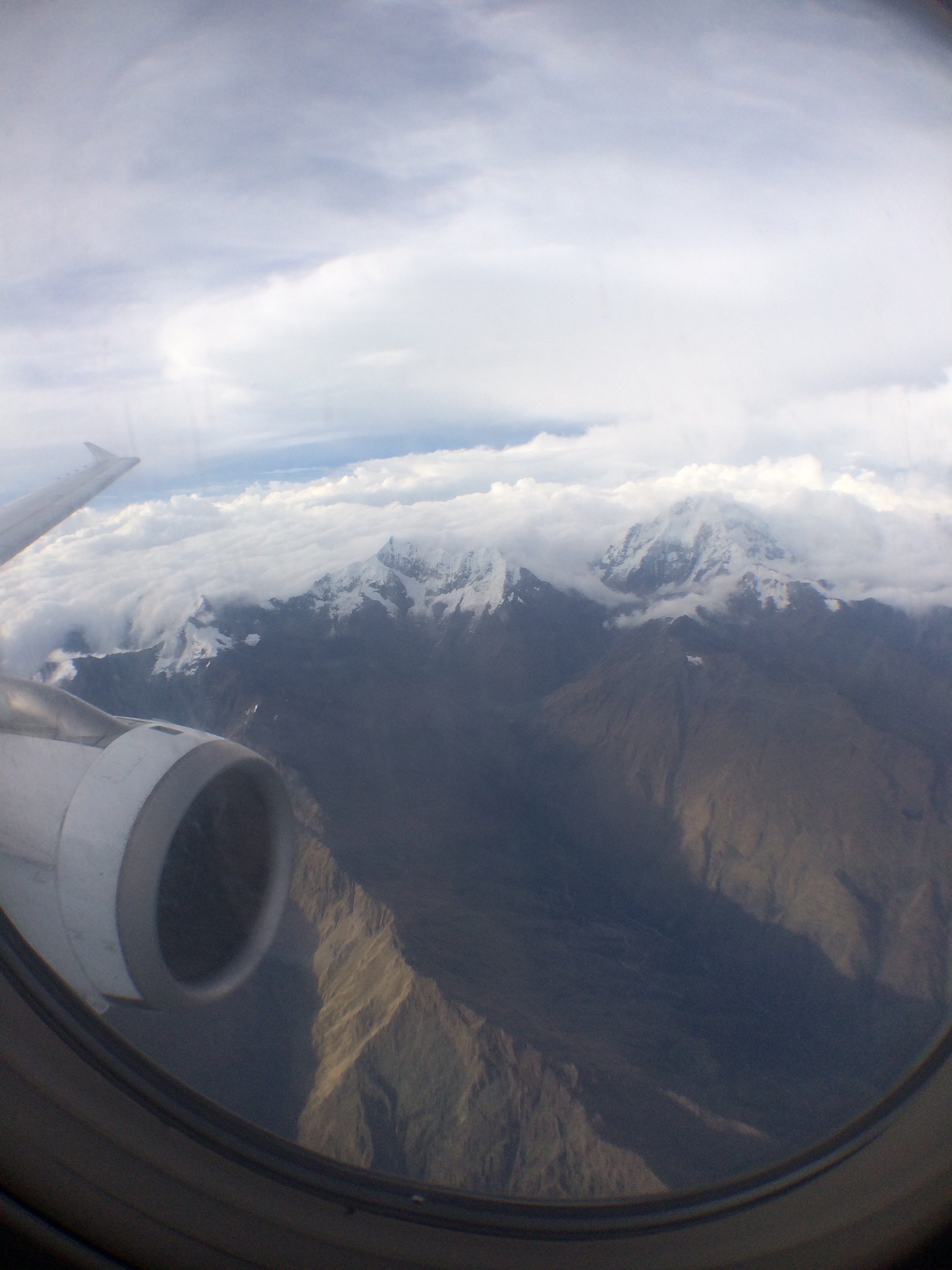  I took a connecting flight from Lima to Cuzco; there are a lot of frequent flights, given Machu Picchu is such a tourist destination. Scary view!&nbsp; 