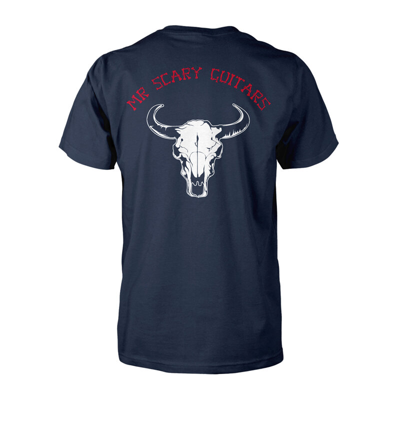 George Lynch Mr Scary Guitars Tee - NAVY BLUE