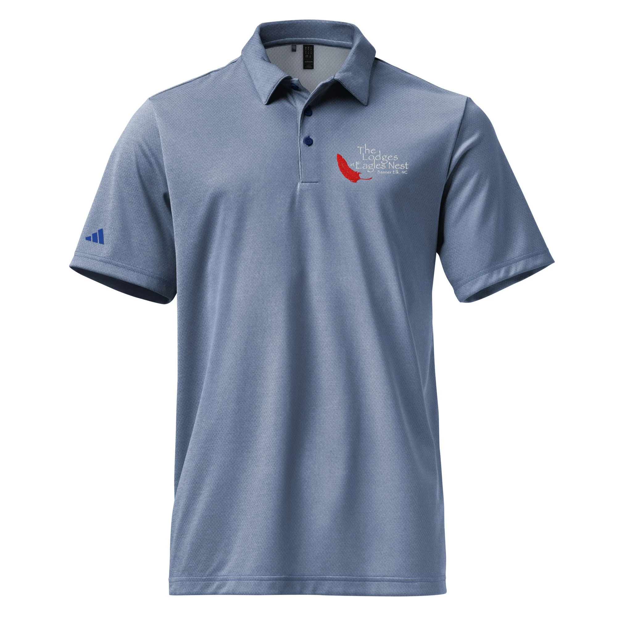 unisex-adidas-space-dyed-polo-shirt-collegiate-royal-melange-front-6a0ddd5ed8641.jpg