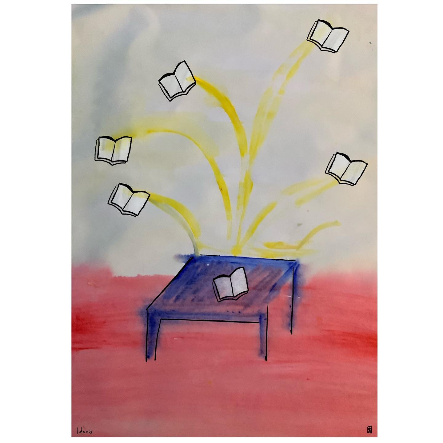 I love a #library though my attention span for reading has gone more towards audio books x 

#illustration #paint #art #flyingbooks #bookdrawing #projectgala #deskart