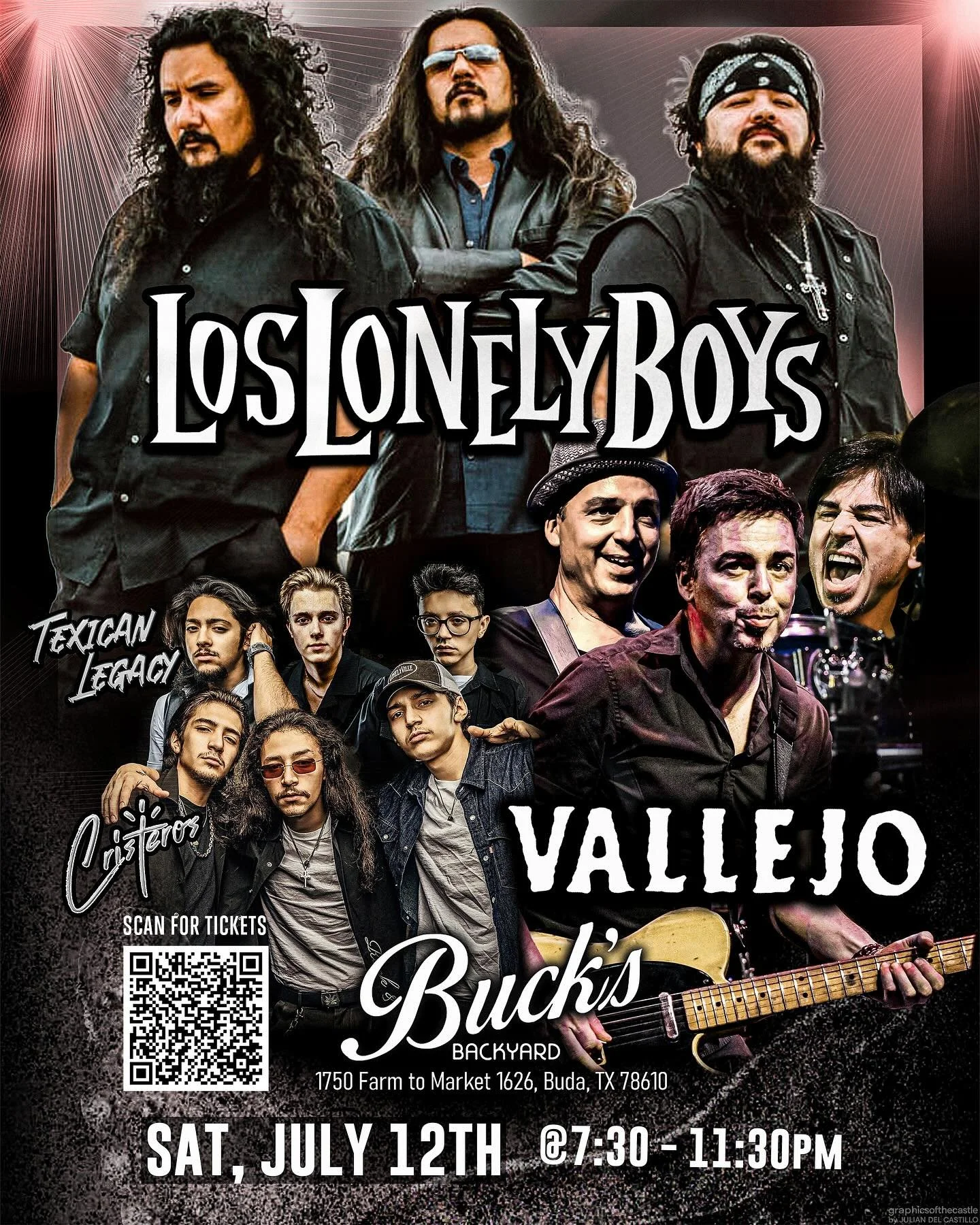 Look forward to rocking with our fellow brethren @los.lonely.boys this Saturday July 12th @bucksbackyardtexas! Tickets available at bucksbackyard.com