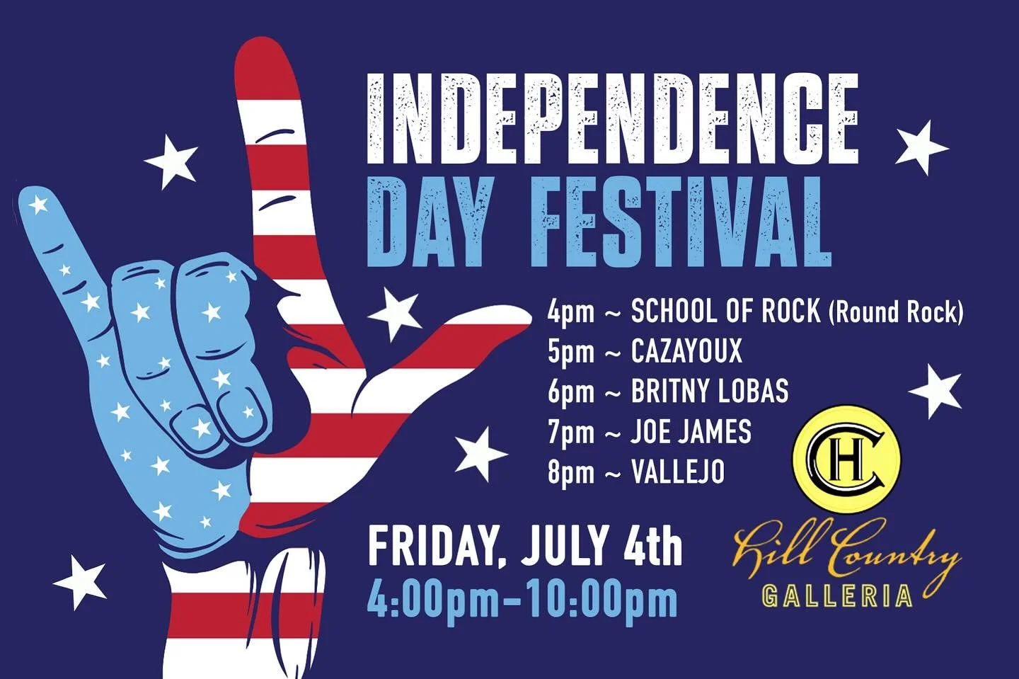 ***TONIGHT’S JULY 4th EVENT HAS BEEN CANCELLED DUE TO INCLEMENT WEATHER*** Happy 4th regardless and we’ll try again next year!!! @hillcountrygalleria