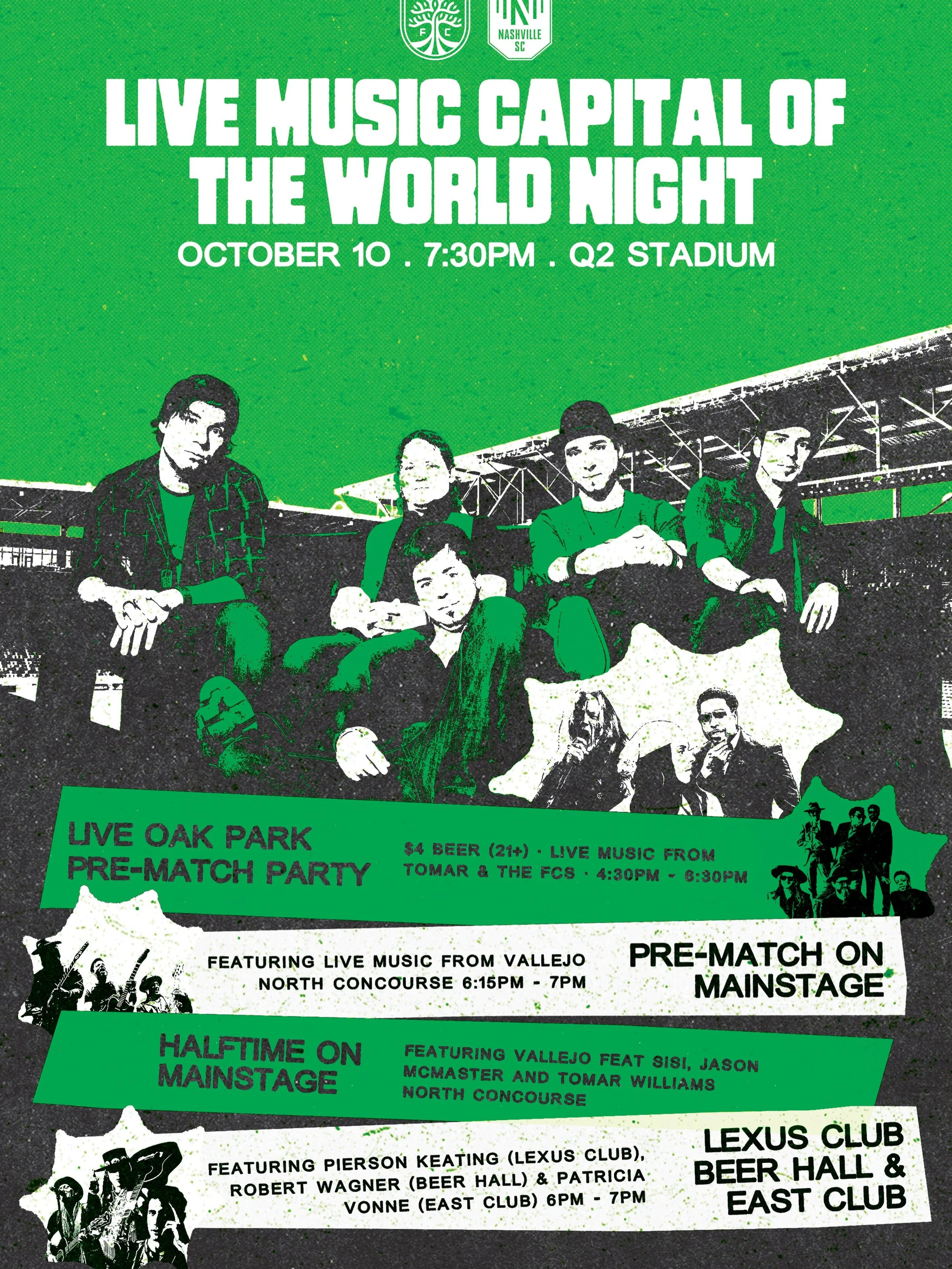 VALLEJO will be performing the AUSTIN FC Halftime Show this Saturday, October 10th @austinfc Q2 Stadium for the MLS match Austin vs Nashville. 

Special guest performers joining the Vallejo Bros for a medley of stadium rock anthems include: Tomar Wil