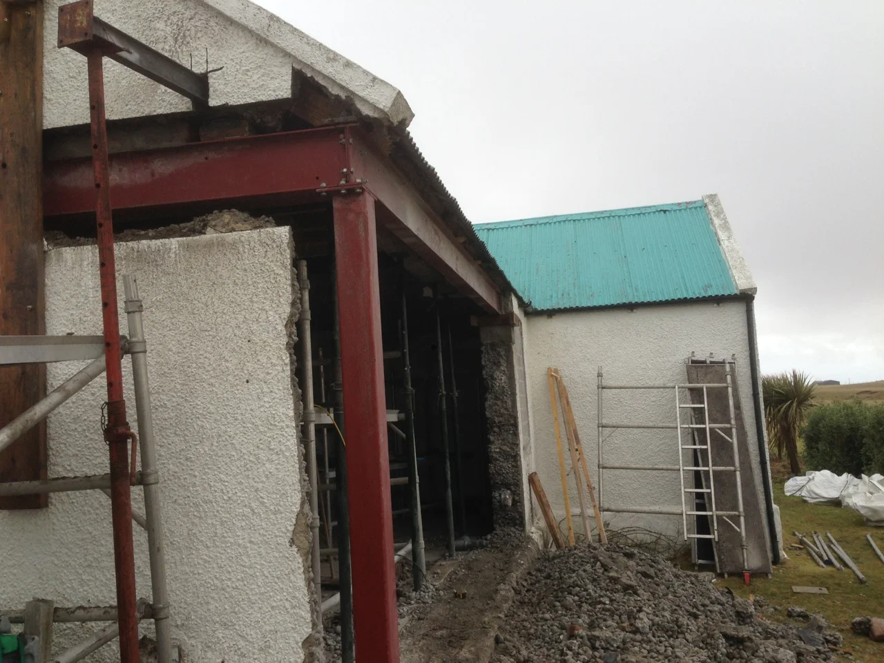 Steel beams and post