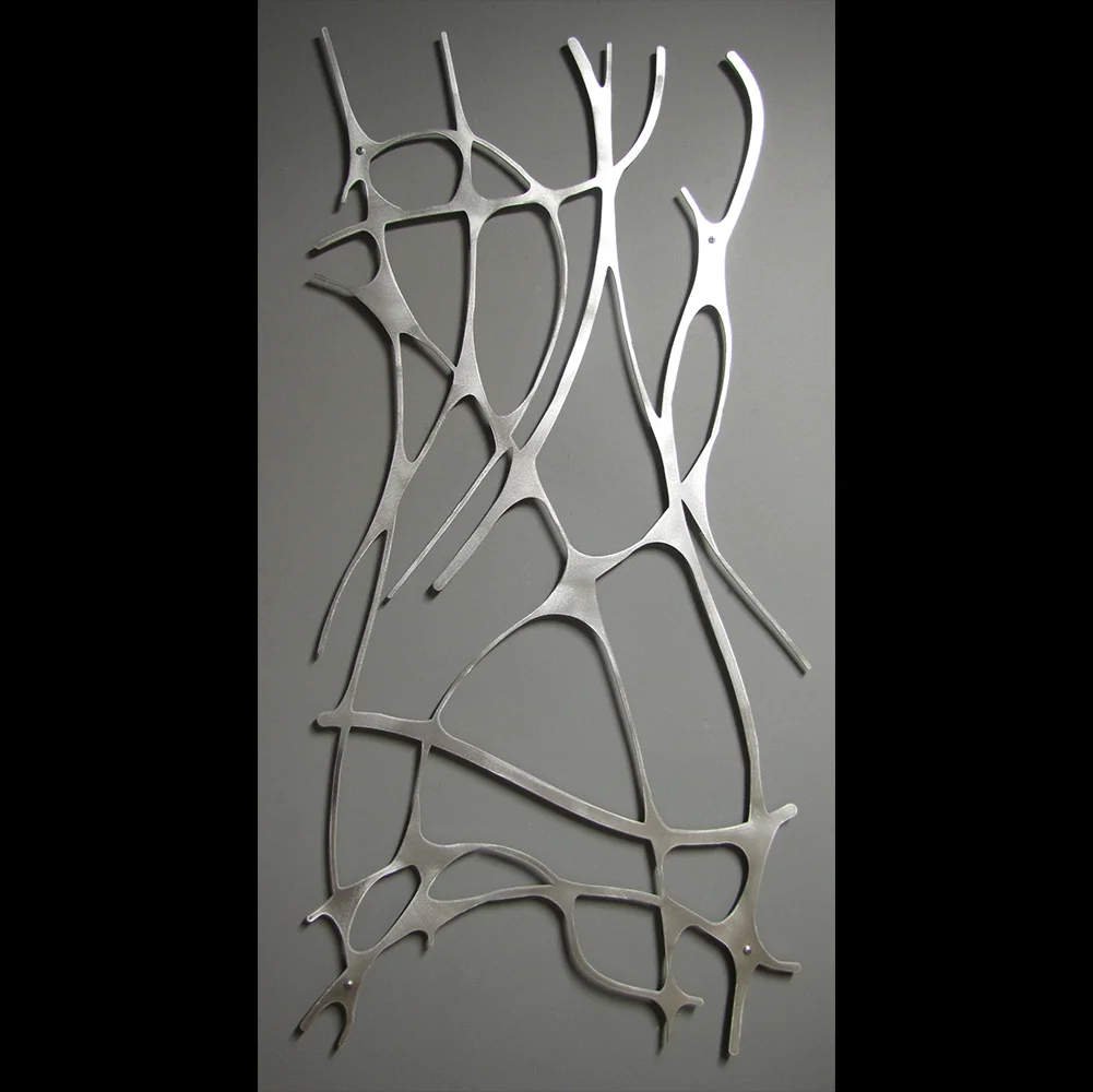 Art Nouveau Web TRIO in Brushed Aluminum Wall Sculpture — Moda Industria |  MI Design Store