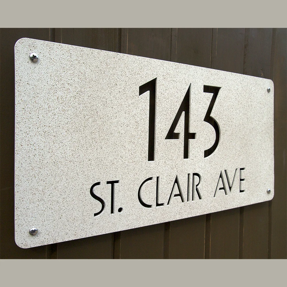 Modern House Number plaque by Moda Industria