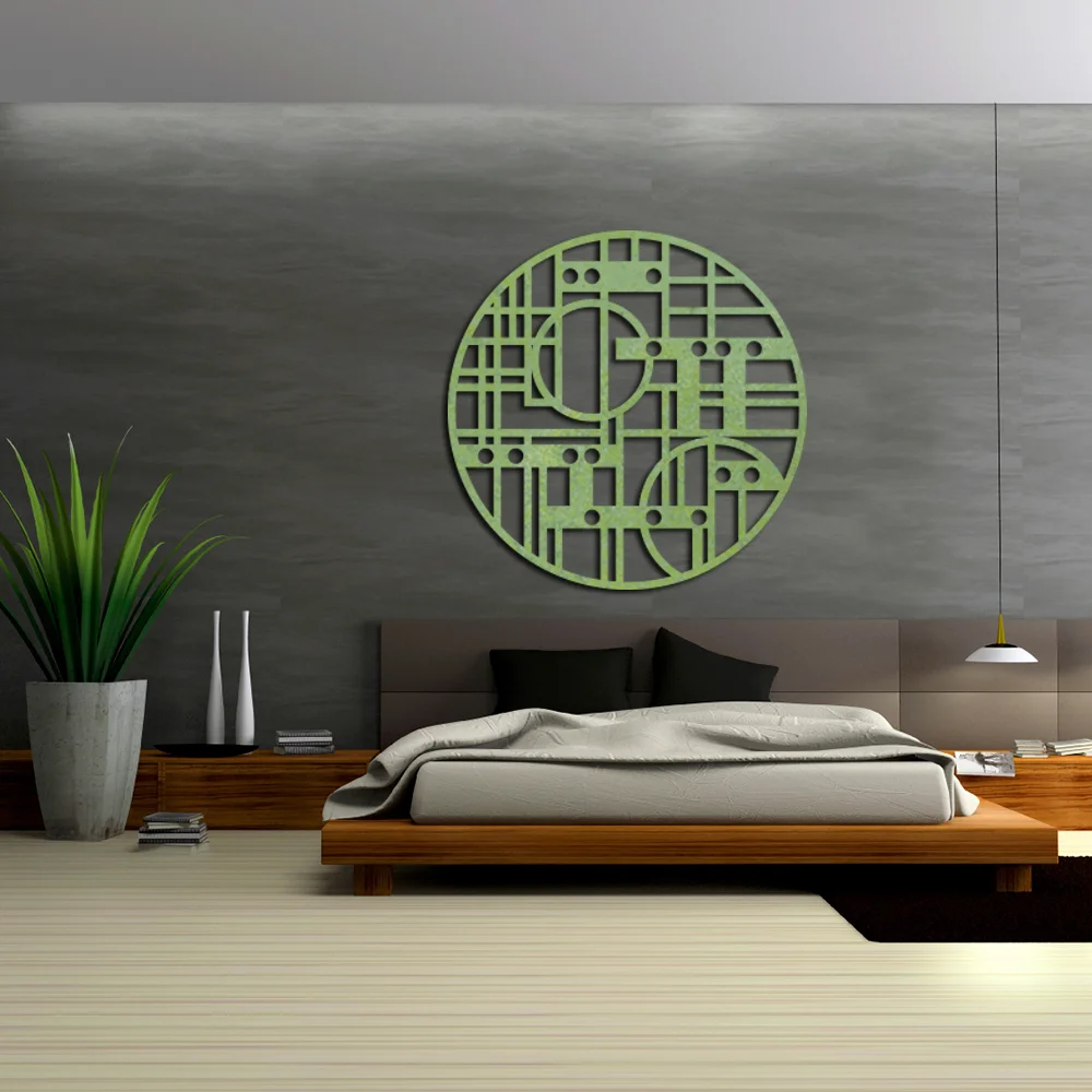 Deco in the round wall art sculpture