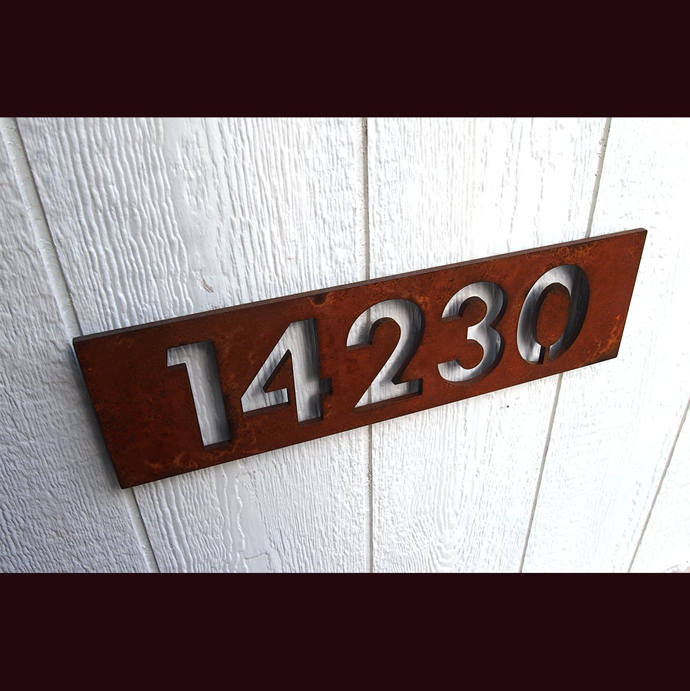 Modern Rustic House Numbers by Moda Industria
