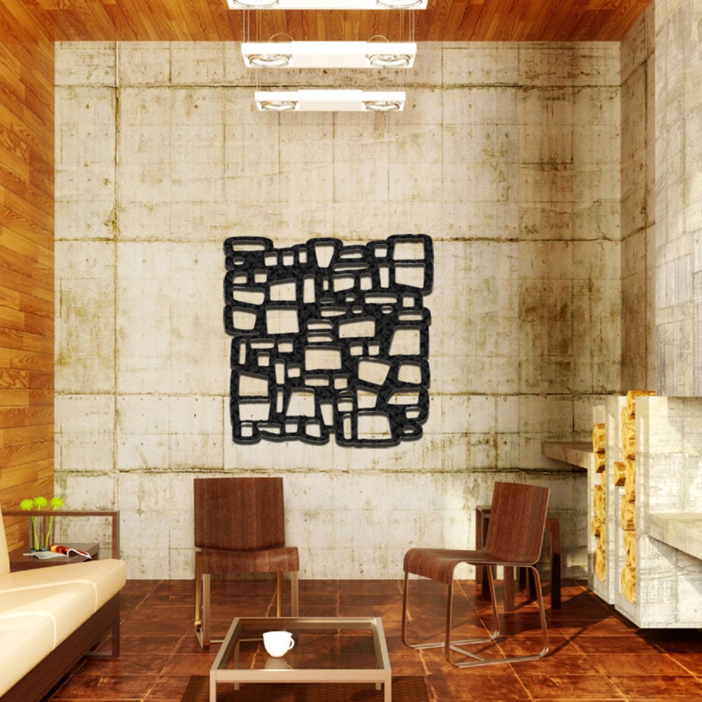 Pebble Rock Pattern Metal Wall Sculpture by Moda Industria