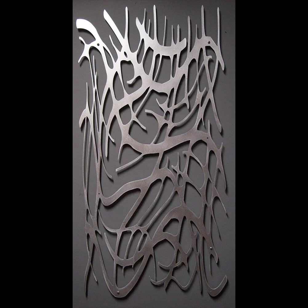 Multi-panel aluminum wall sculpture by Moda Indudstria