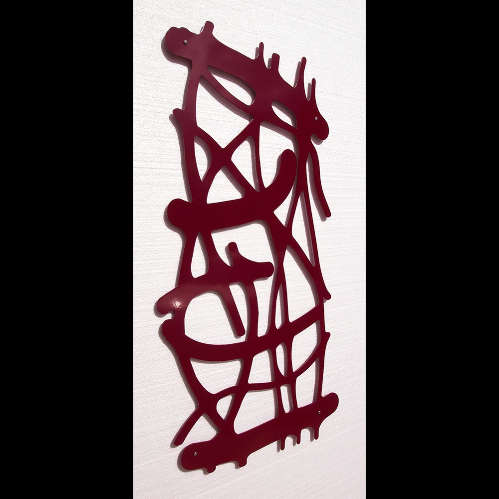 Organic Twigs Web Pattern Metal Wall Sculpture by Moda Industria
