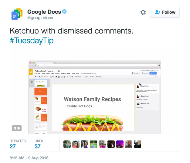 Google Docs Social (Copywriter)