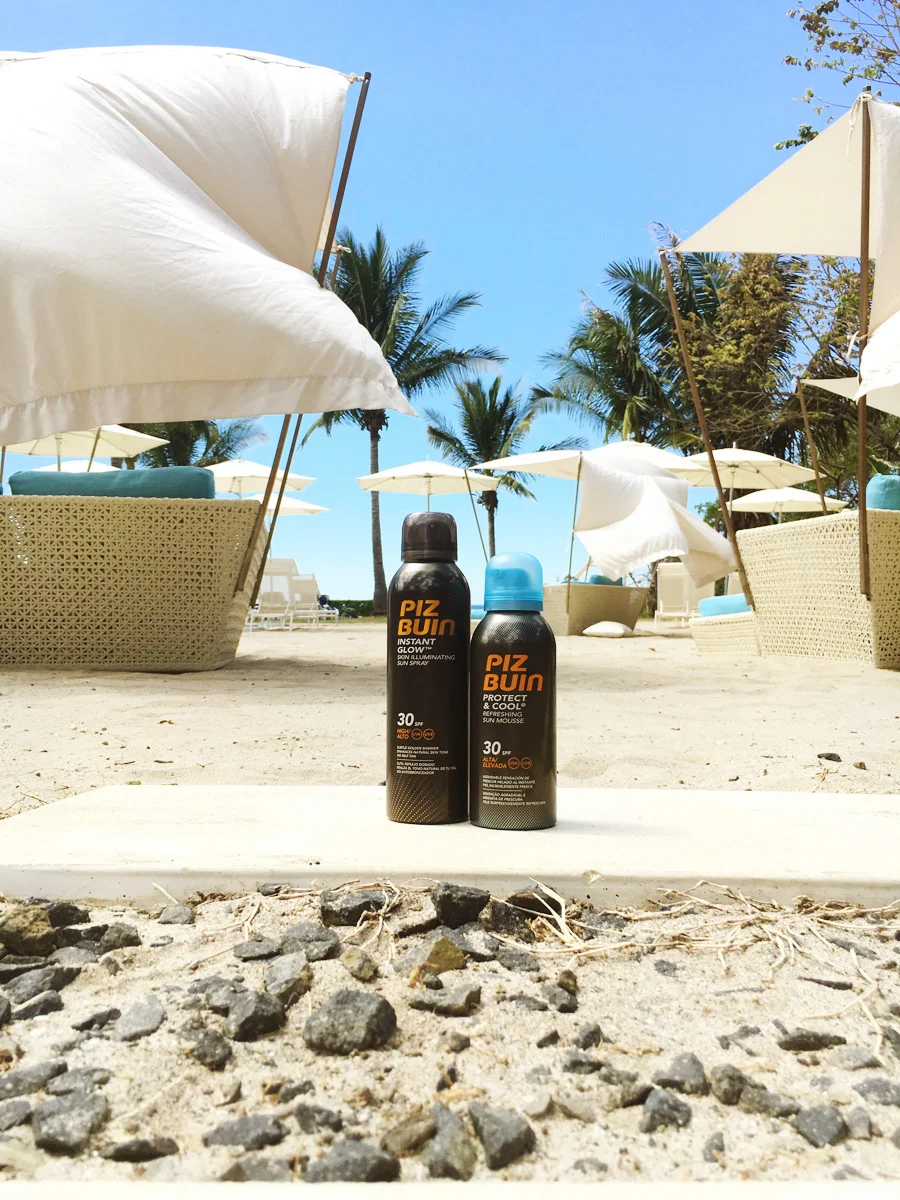 Piz Buin Protect & Cool - the new mousse that feels so light and cools you instantly for a degree or two. And shiny PIz Buin Instant Glow, everybody's favourite!