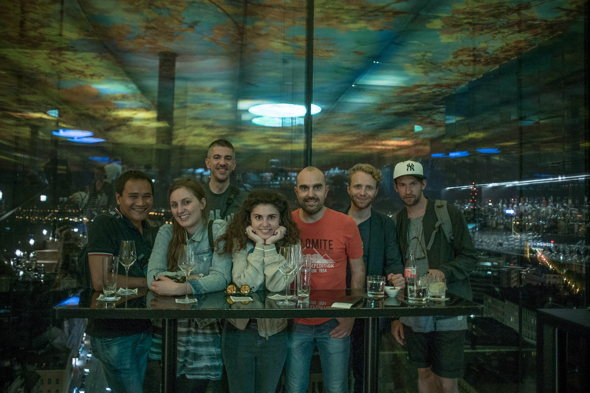 Sofitel with my gang - Keith from VelvetEscape , Nienke from TheTravelTester , Matt from LandLopers , me, Marco from NonSoloTuristi , Christian from the Austrian National Tourist Office in Berlin and finally Michael from BlogBoheme .