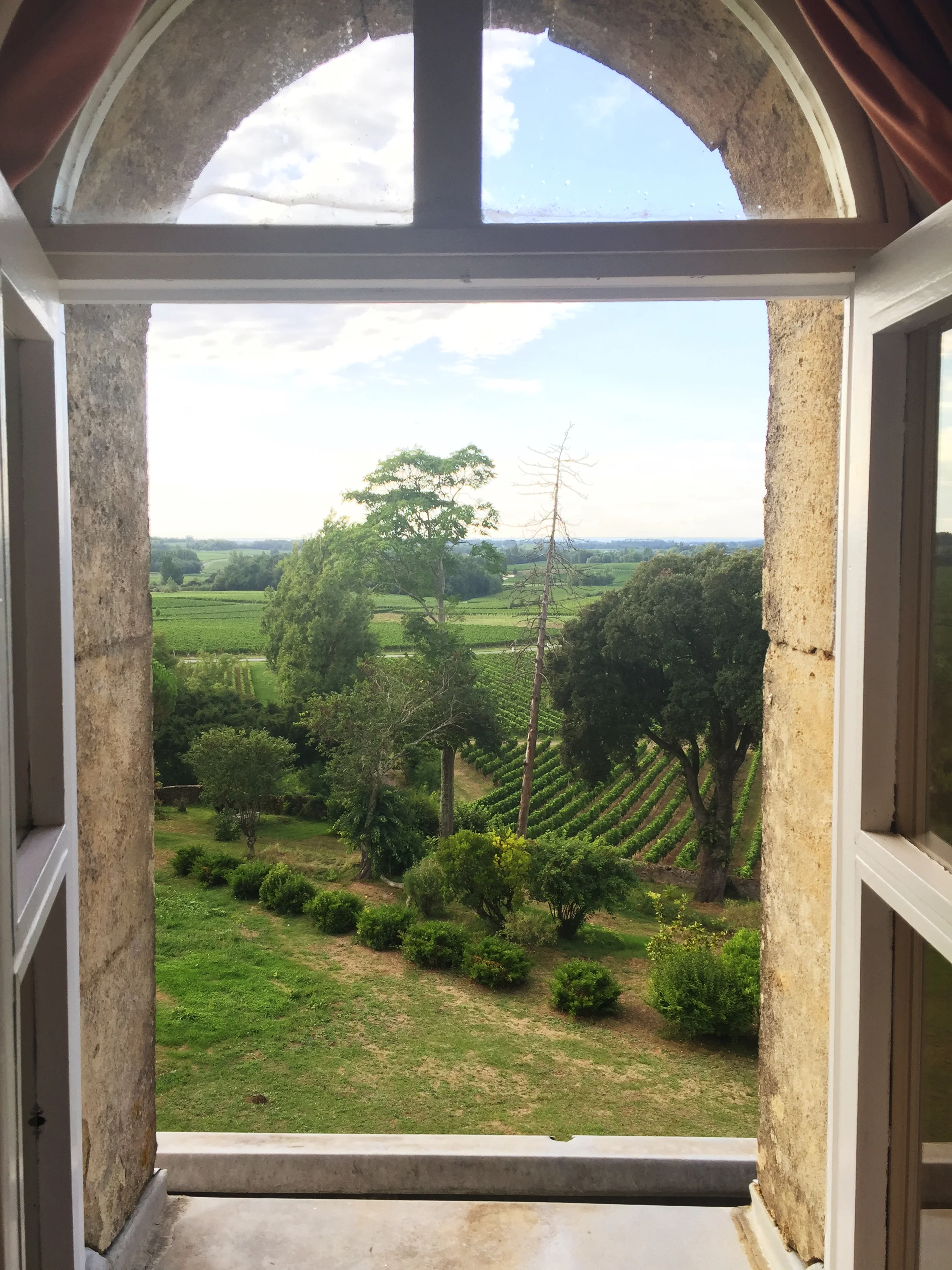 View from our room at Château Fleur de Roques