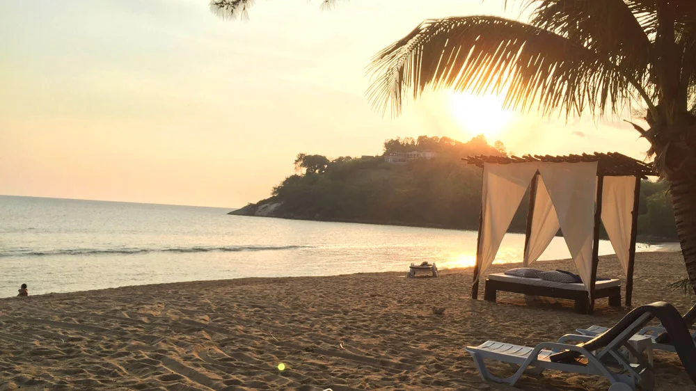 The private beach at Tavorn Village