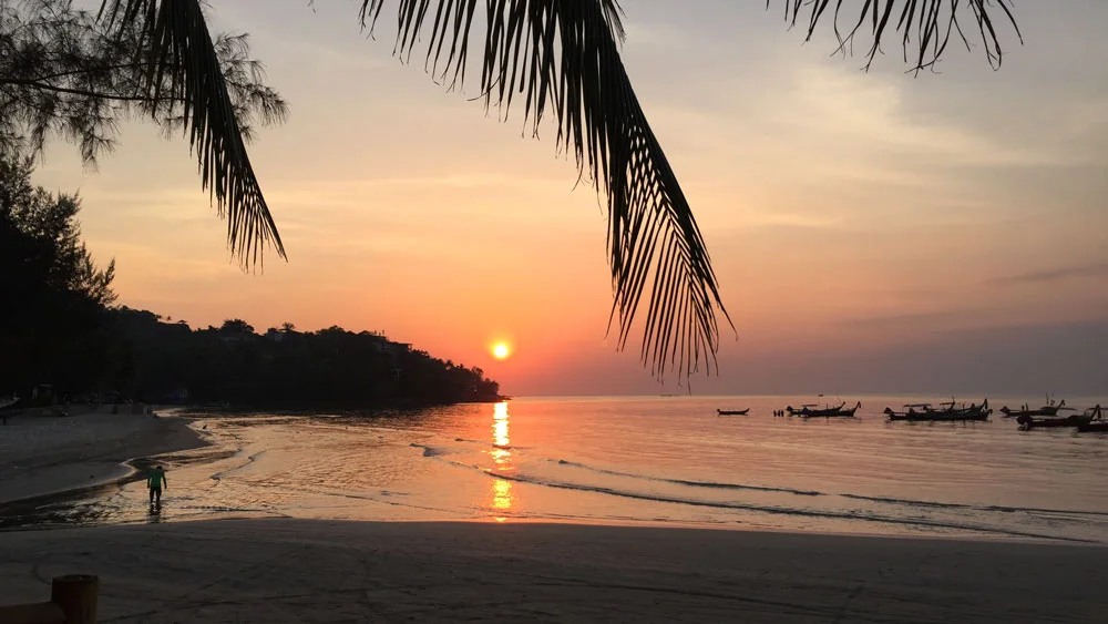 Gorgeous sunset on Kamala Beach