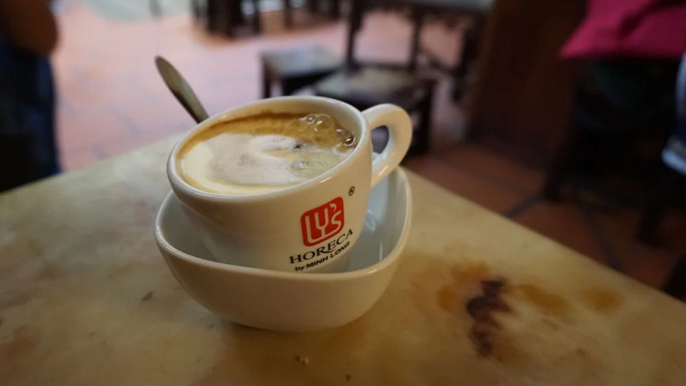 Egg coffee at Cafe Dinh