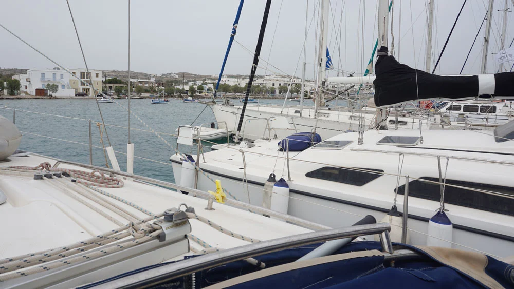 Boats are docked close to each other; for the most part, fellow sailors are respectful and friendly neighbors