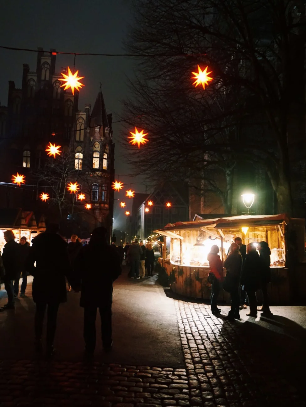 The Christmas market in Lübeck, Germany, December