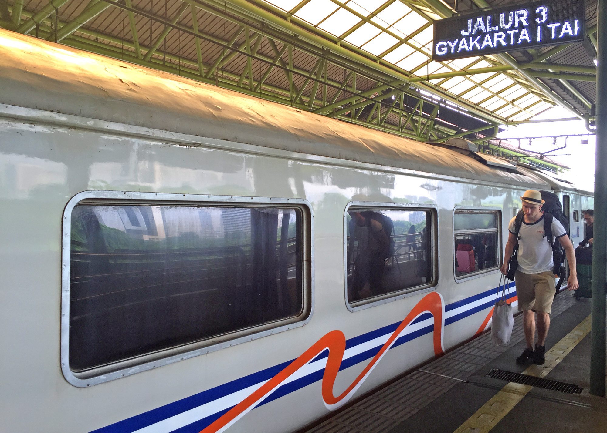 The train about to leave Jakarta