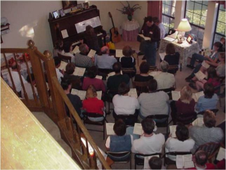 In the beginning, monthly worship gatherings were held in Pastor Weiser's home in Pflugerville, TX.