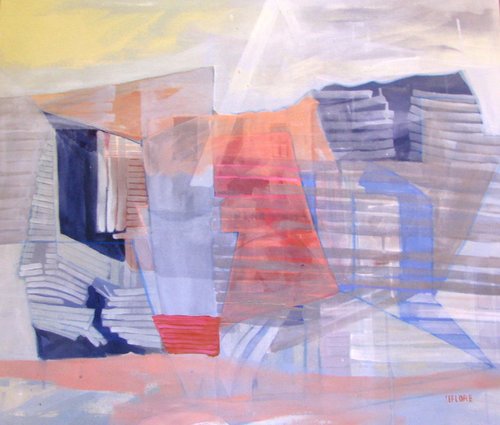 Sail On Silver Girl - Acrylic with Pastel - 33" x 39"