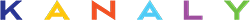 Colorful text spelling 'KANALY' with each letter in a different color on a white background.
