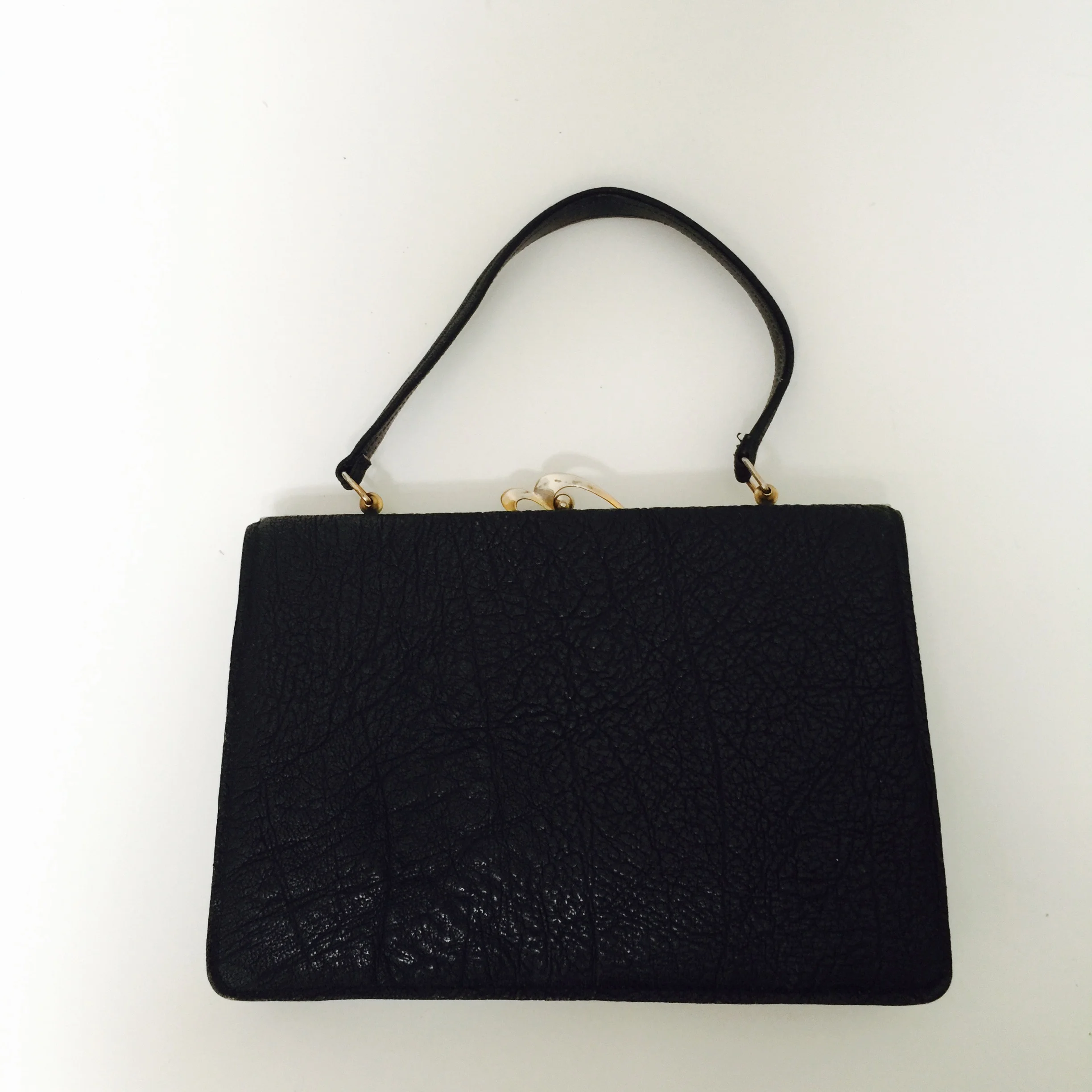 Black Textured Purse