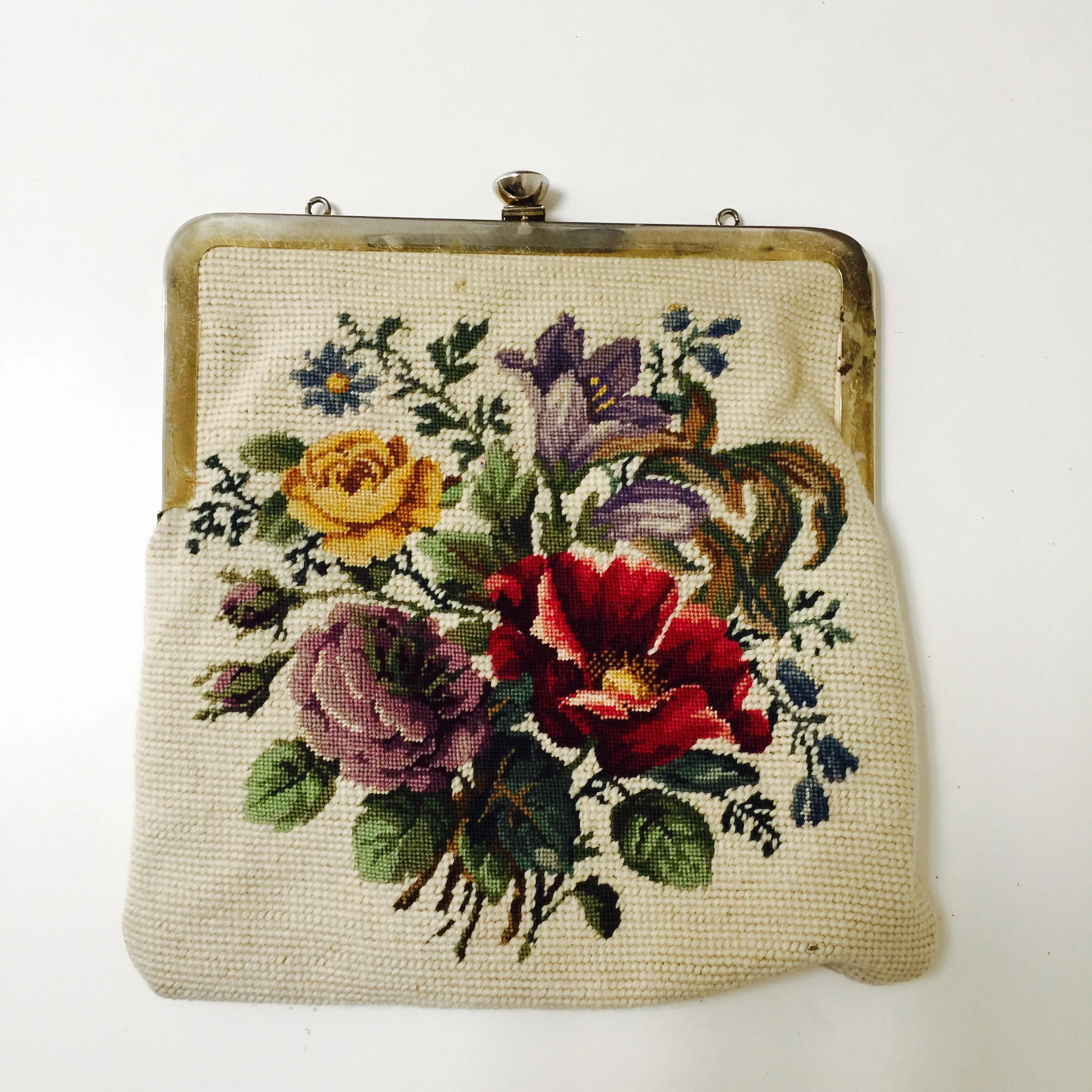Floral Embroidered Clutch