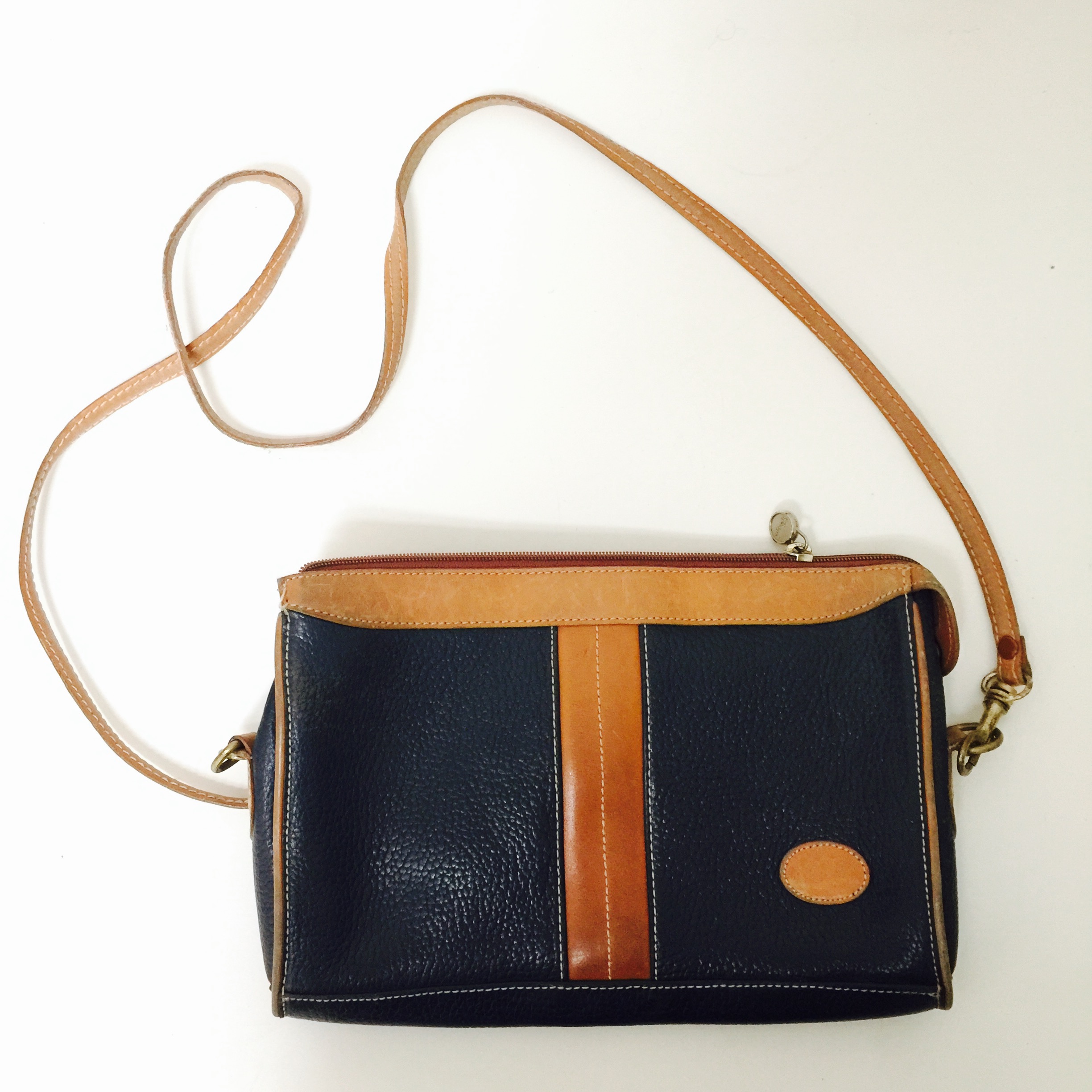 Vintage Liz Claiborne Crossbody Leather Saddlebag Purse