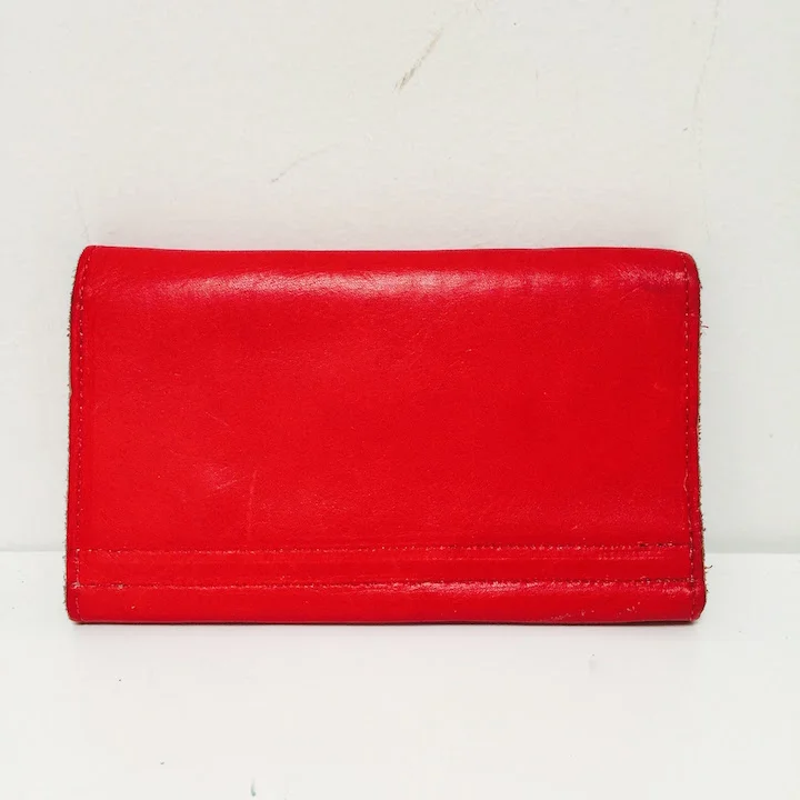 Vintage Red Leather Wallet